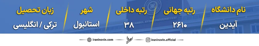 رنکینگ کشوری و جهانی دانشگاه آیدین ترکیه