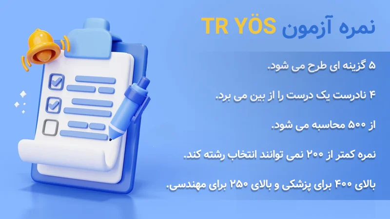 نمره آزمون tr-yos به چه صورت محاسبه می شود.